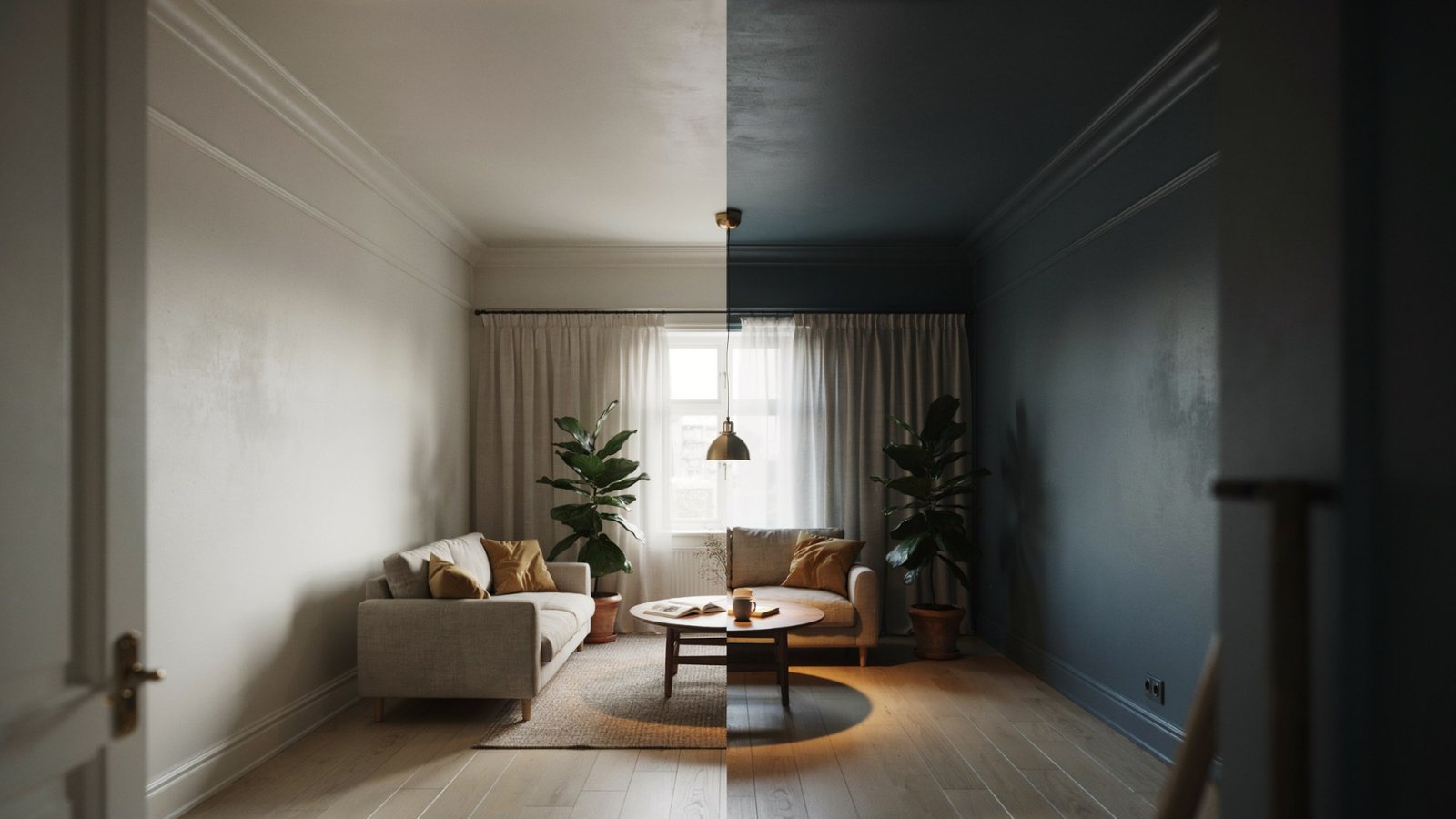 Pros and cons of painting ceilings the same color as walls.
