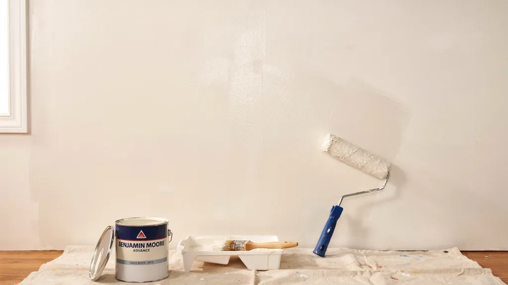 Wall painting project demonstrating smooth blending between old and new paint.