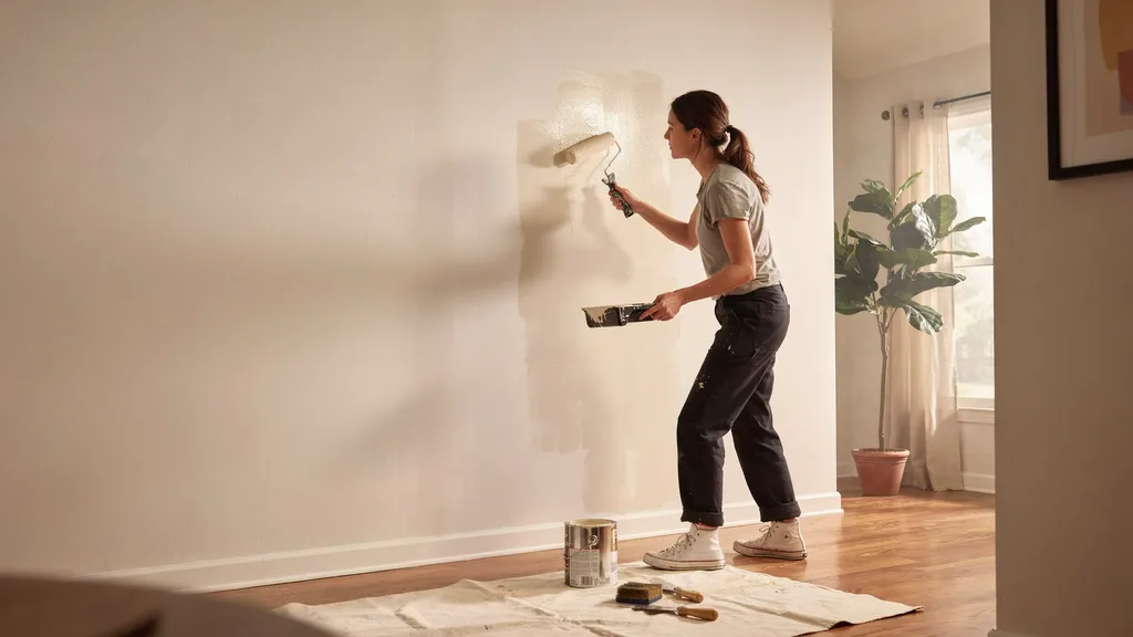 Extending paint coverage beyond a repair area to improve blending.