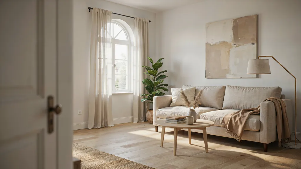 Brightened dark room featuring light paint colors that reflect natural light.
