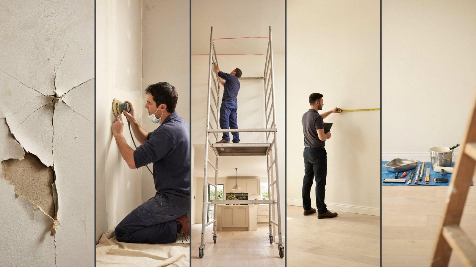 Wall skim coating cost factors including damage repair preparation labor and project size