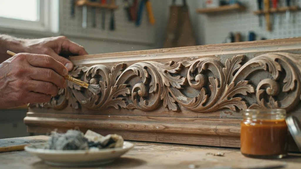 Removing paint from grooves and detailed areas after stripping