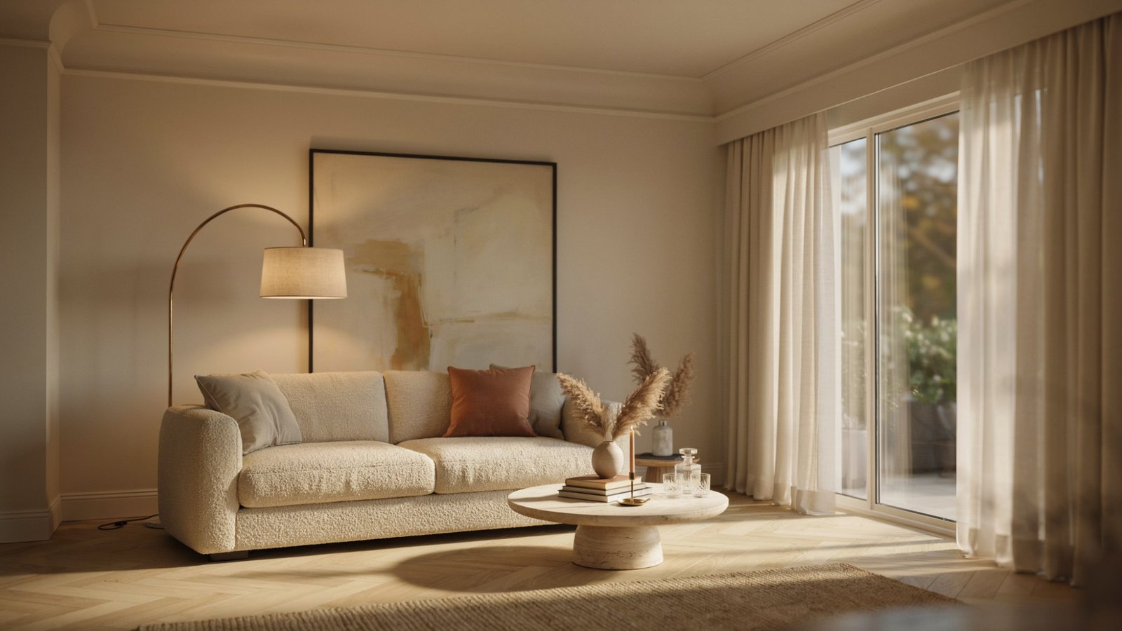 Elegant room with ceiling and walls painted the same color.
