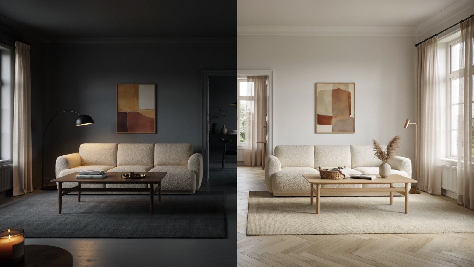 Small dark-painted room illustrating why people often believe dark colors reduce perceived space.