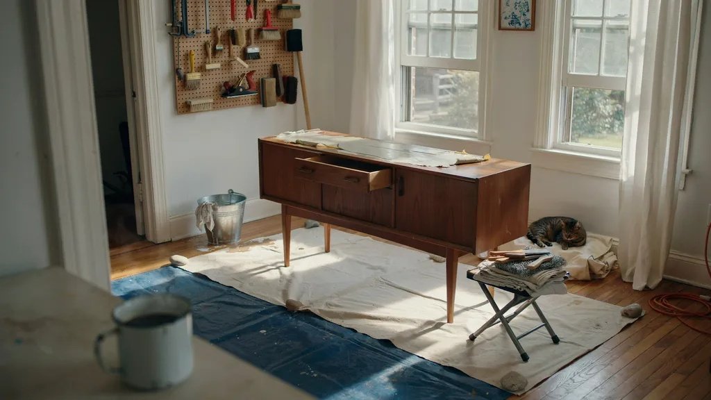 Preparing a workspace before applying paint stripper